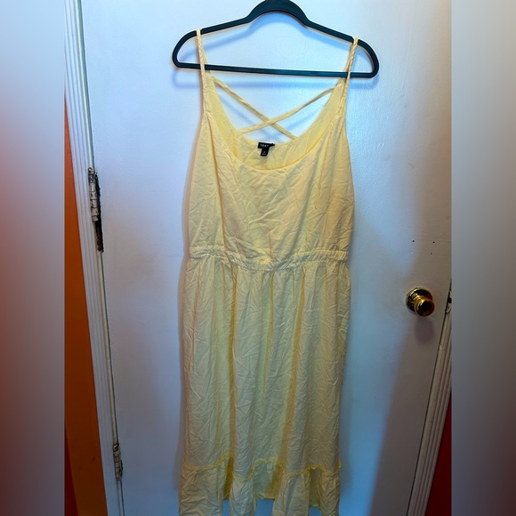 Torrid NWT Size 4 Yellow Dess Braided Straps , tie back - Picture 1 of 8